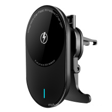 2021 New Design Technology 15W 10W Qi Magnetic Fast Charging Wireless Car Charger Mobile  Phone Holder for iphone 12 series